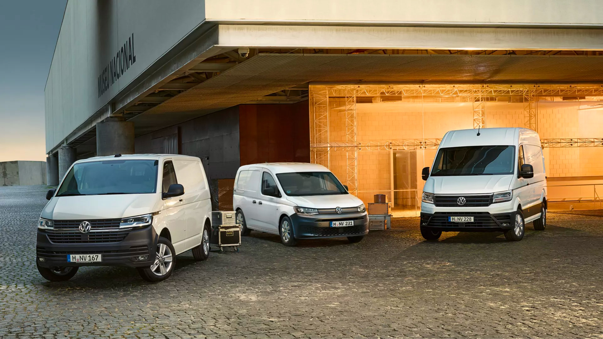 Gamma Volkswagen Veicoli Commerciali parcheggiata in un piazzale